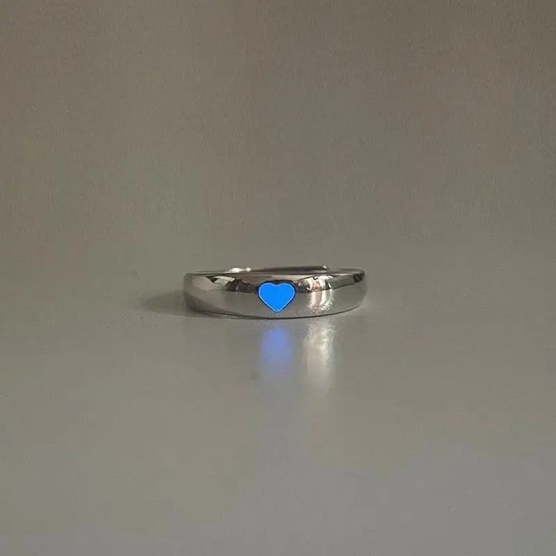 Heart Glow Couple Rings