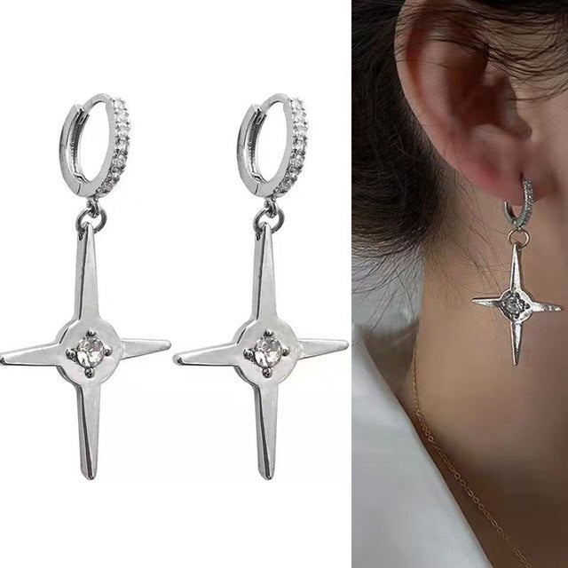 Rhinestone Cross Earrings