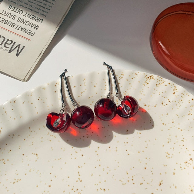 Cherry Drop Earrings