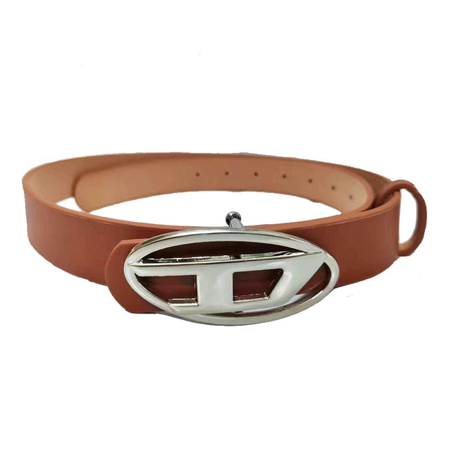 Oval Metal Buckle Belt