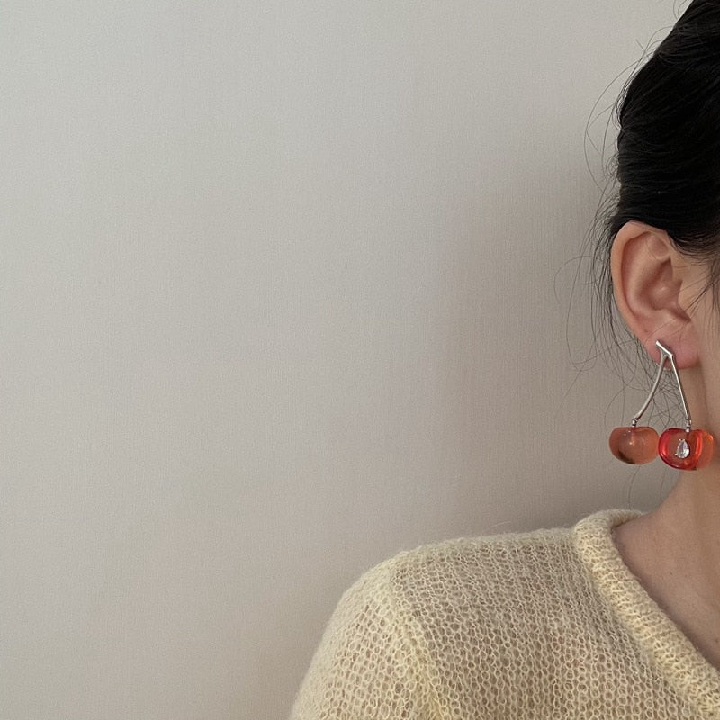 Cherry Drop Earrings
