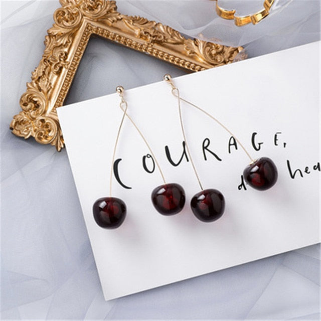 Cherry Drop Earrings