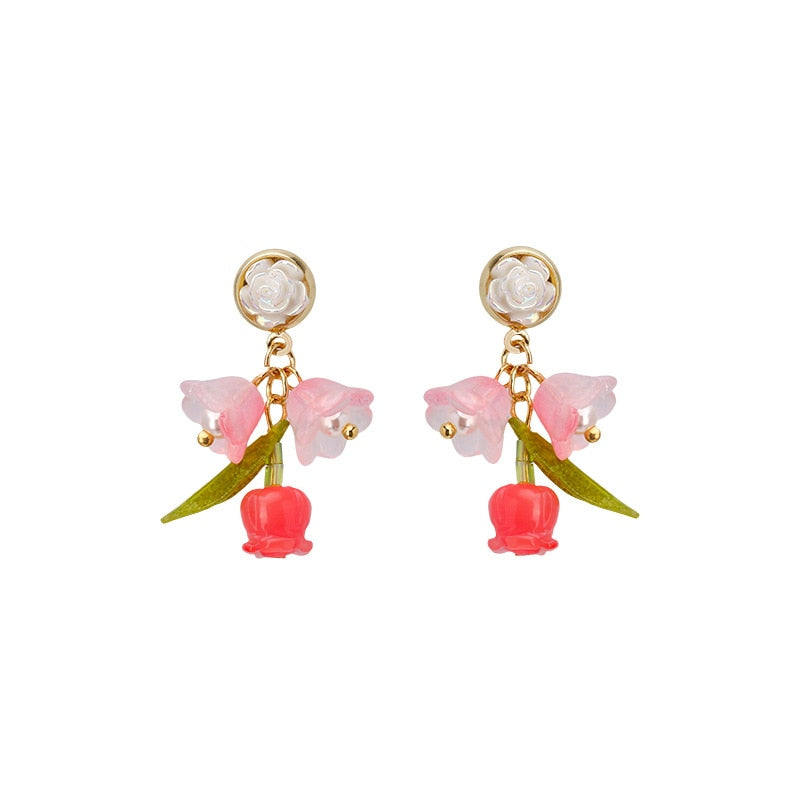 Tulip Flower Earrings