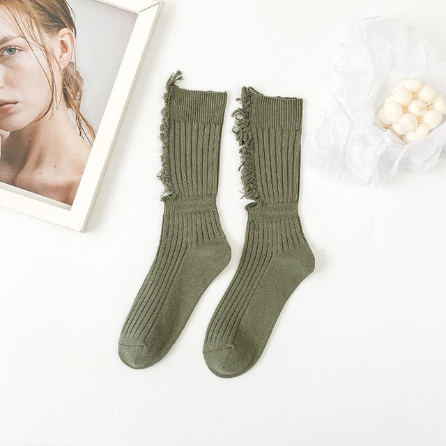 Gothic Ripped Punk Socks