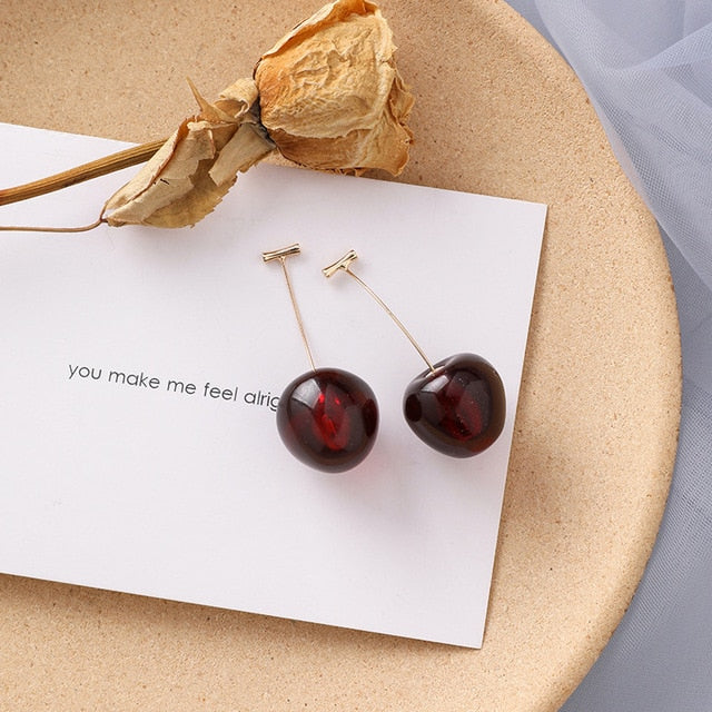 Cherry Drop Earrings