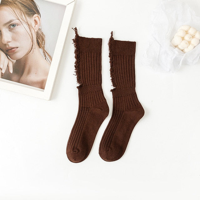 Gothic Ripped Punk Socks