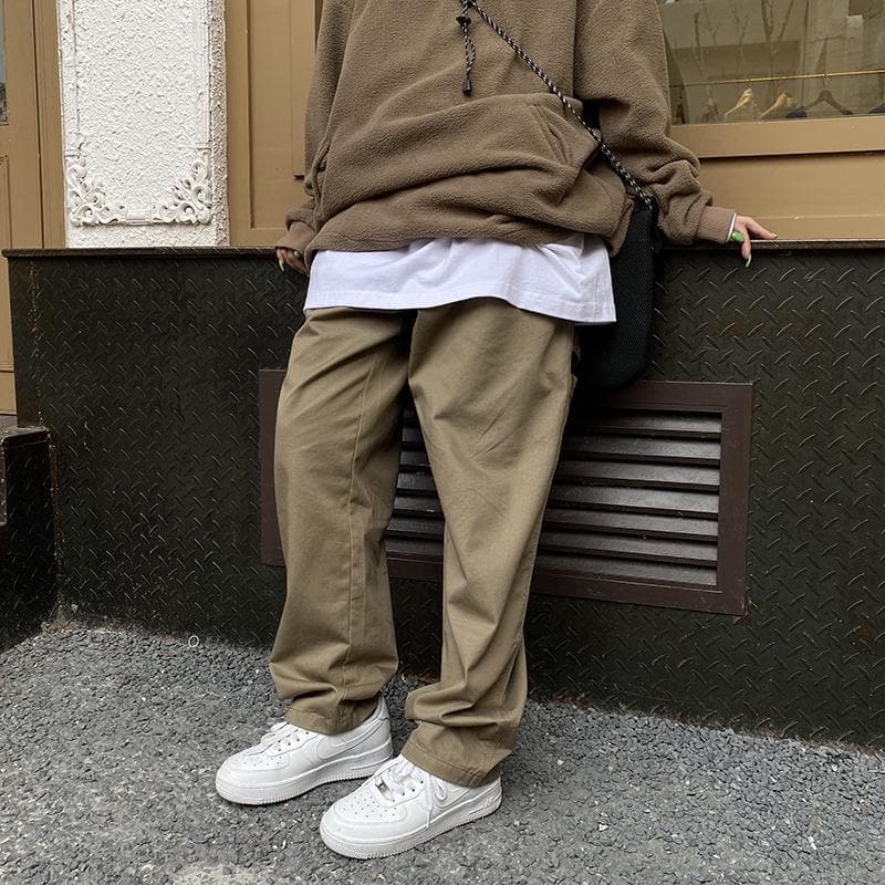 Khaki Oversized Cargo Pants