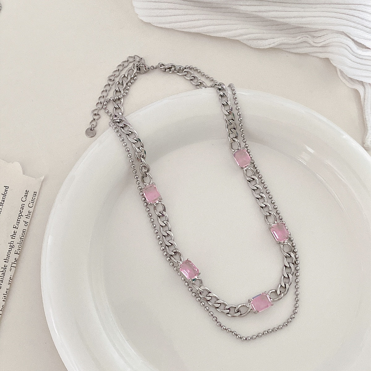 Rose Crystal Necklace Collection