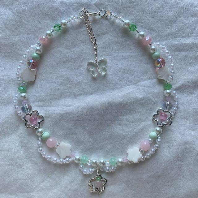 Cotton Candy Bow Necklace