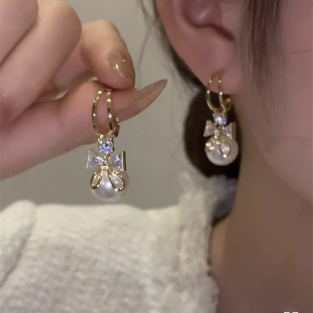 Golden Bow Earrings