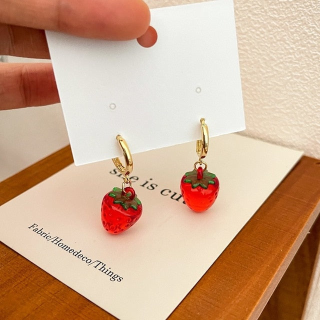 Cherry Drop Earrings
