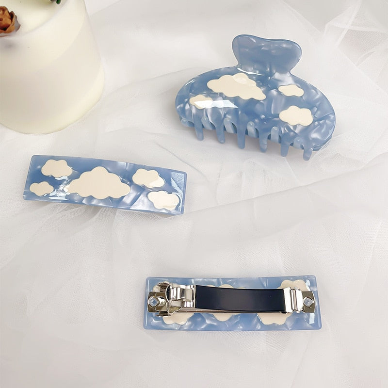 Sky Blue Hair Clips