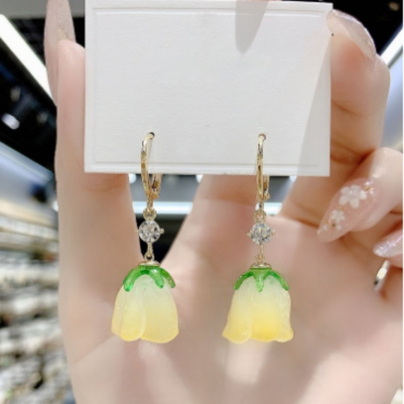 Tulip Flower Earrings