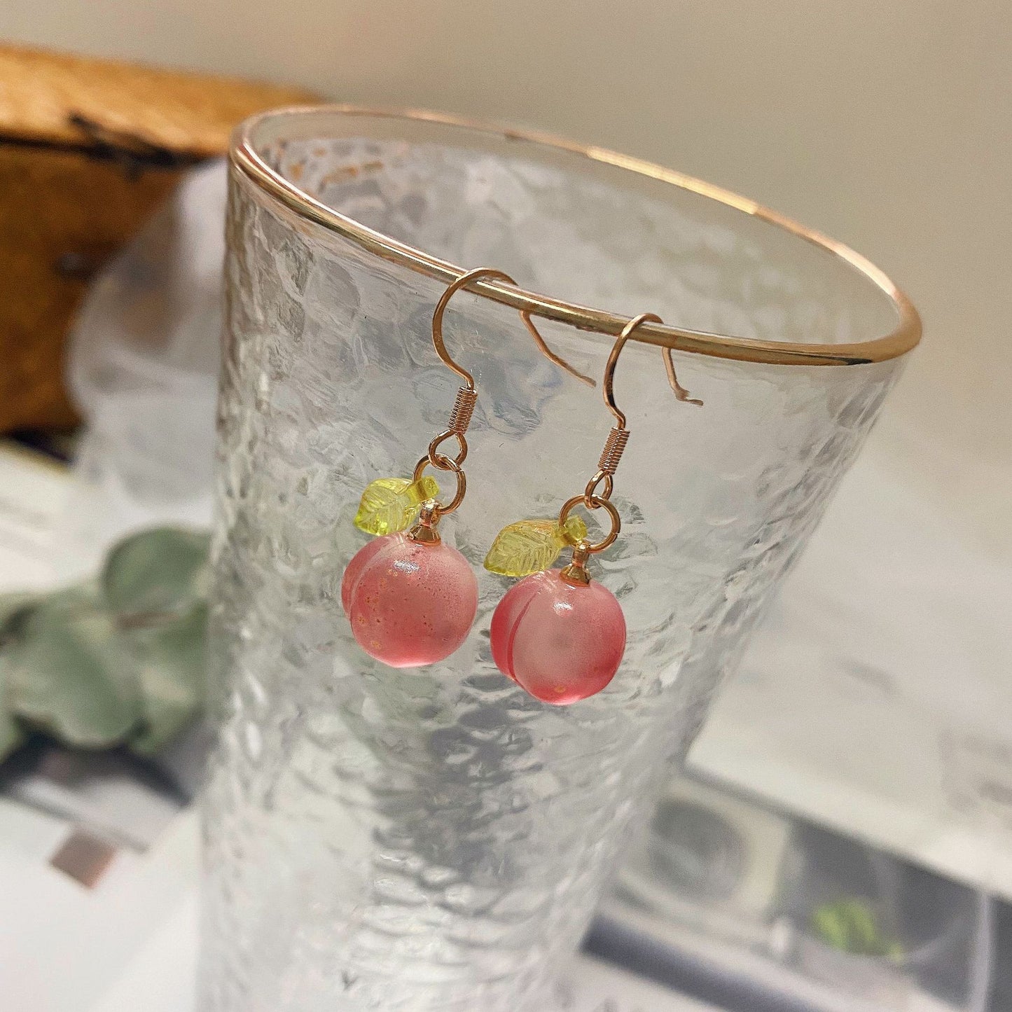 French Peach Earrings