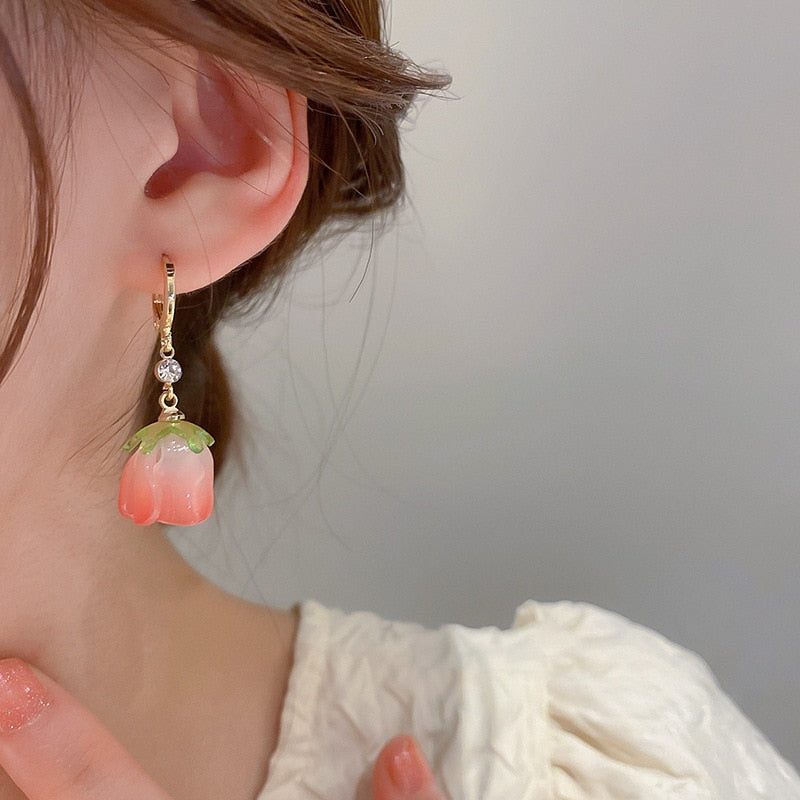 Tulip Flower Earrings