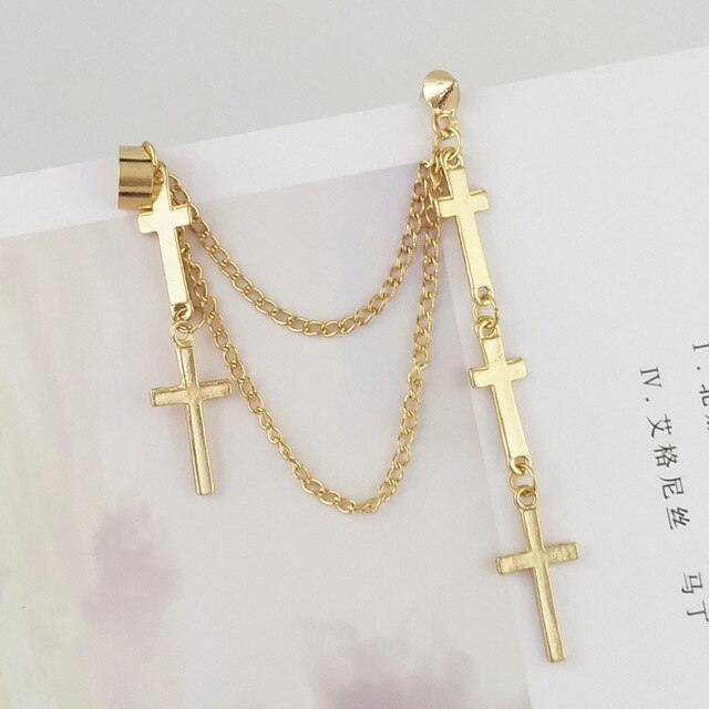 Rhinestone Cross Earrings