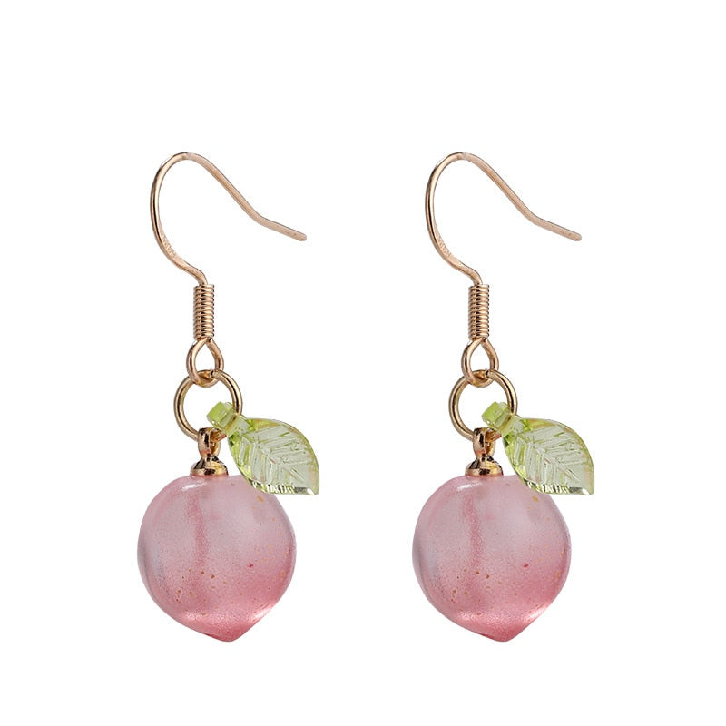 French Peach Earrings