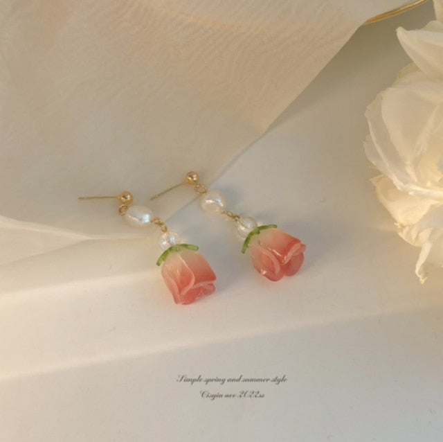 Tulip Flower Earrings