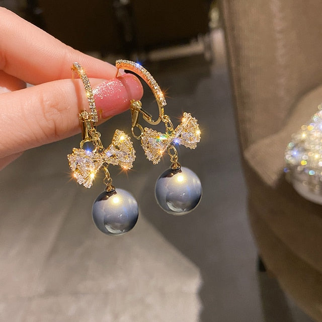 Golden Bow Earrings