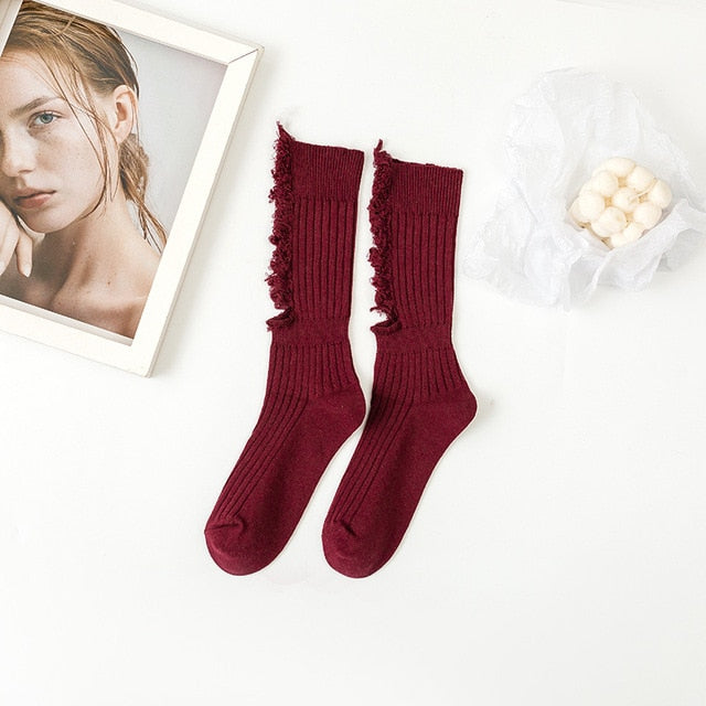 Gothic Ripped Punk Socks