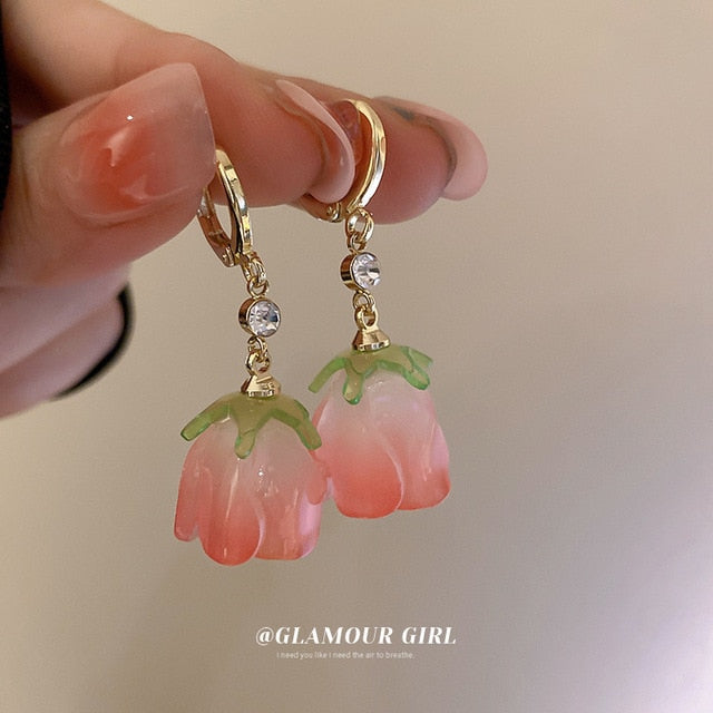 Tulip Flower Earrings