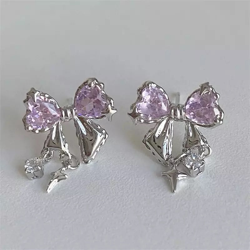 Crystal Bow Earrings