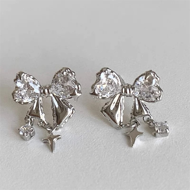 Crystal Bow Earrings