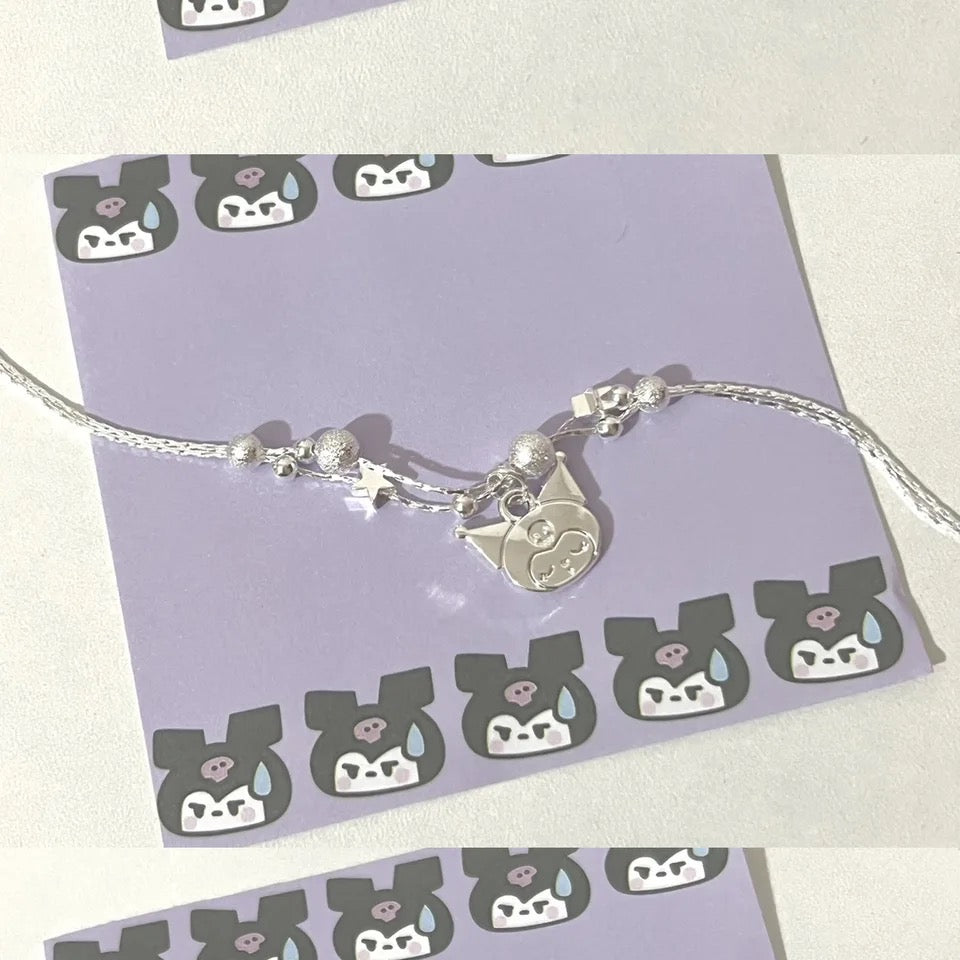 Silver Kawaii Friends Bracelet