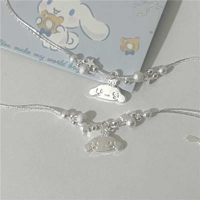 Silver Kawaii Friends Bracelet