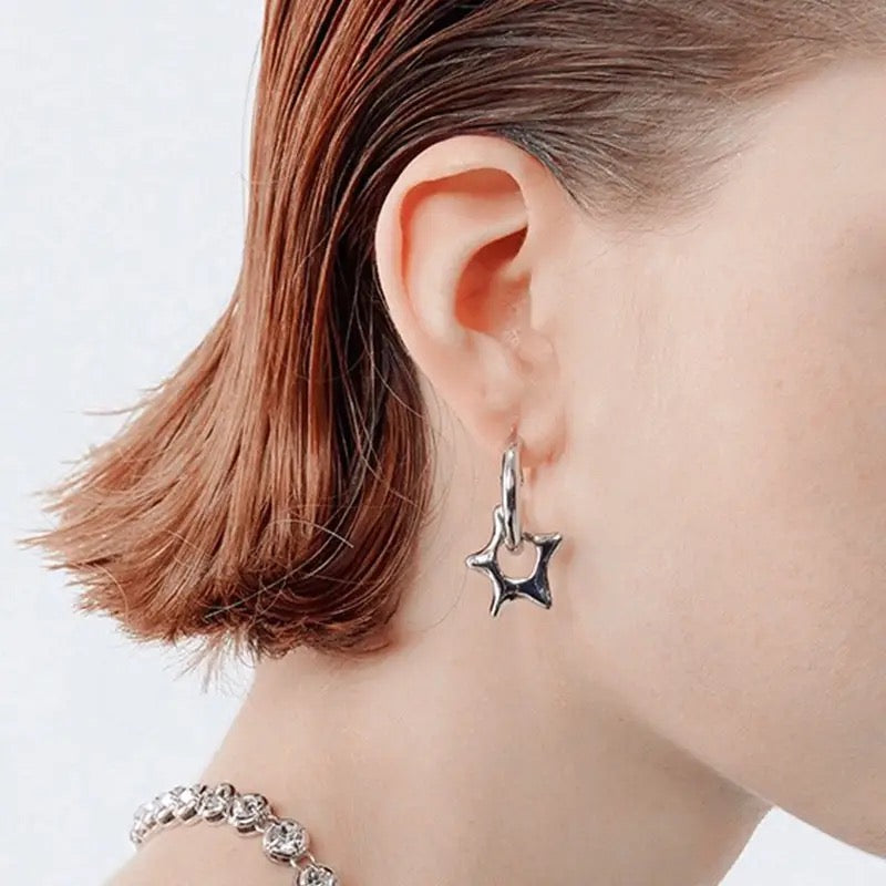 StarSpike Hoop Earrings