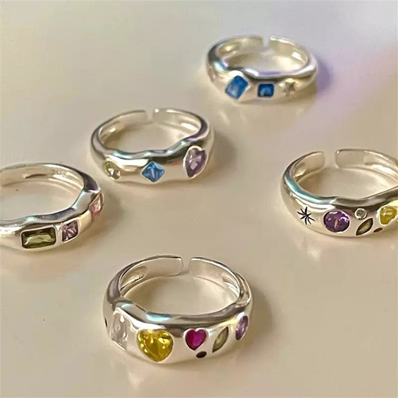 Chrome Gemstone Rings
