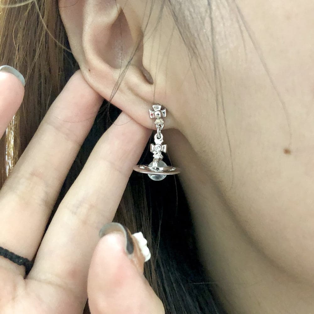 Silver Planet Earrings
