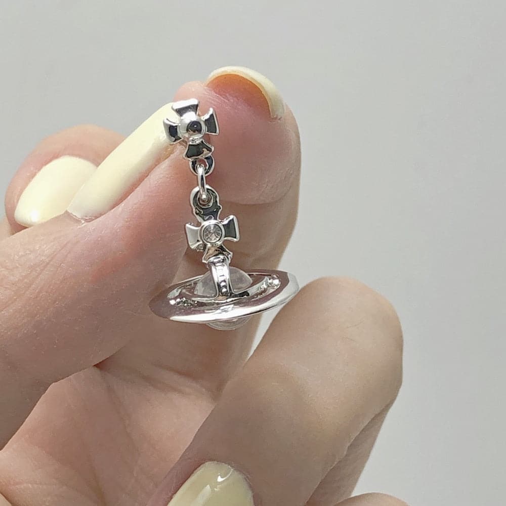 Silver Planet Earrings