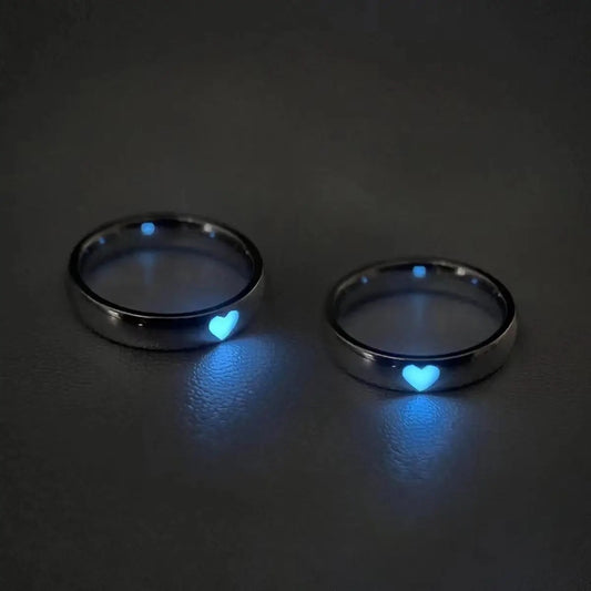 Heart Glow Couple Rings