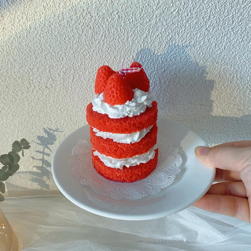 Strawberry Shortcake Candle 🍓