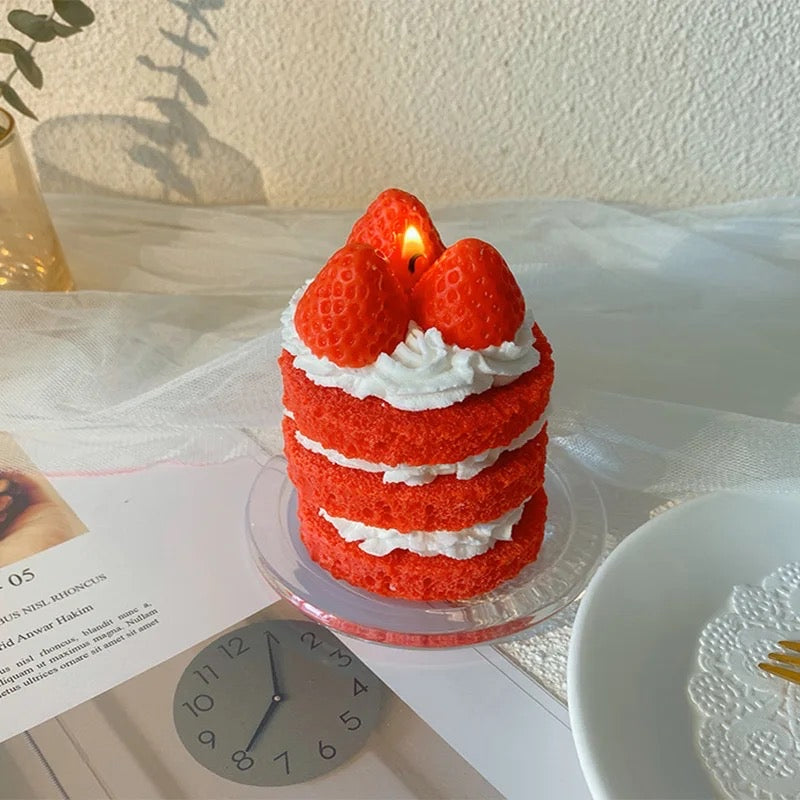 Strawberry Shortcake Candle 🍓