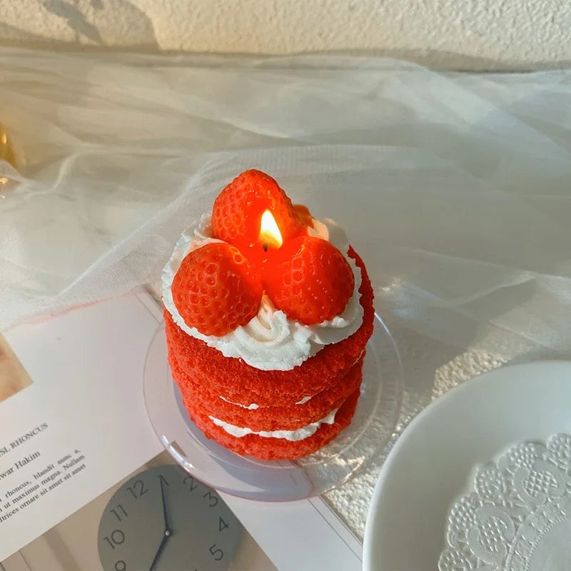 Strawberry Shortcake Candle 🍓