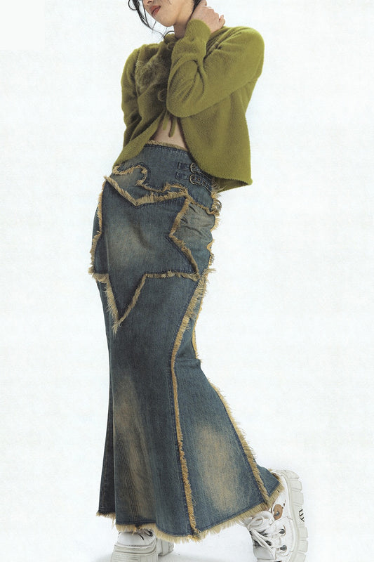 Retro Star Maxi Skirt