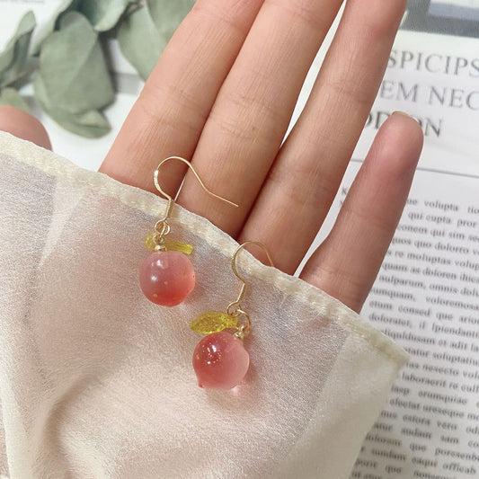 French Peach Earrings