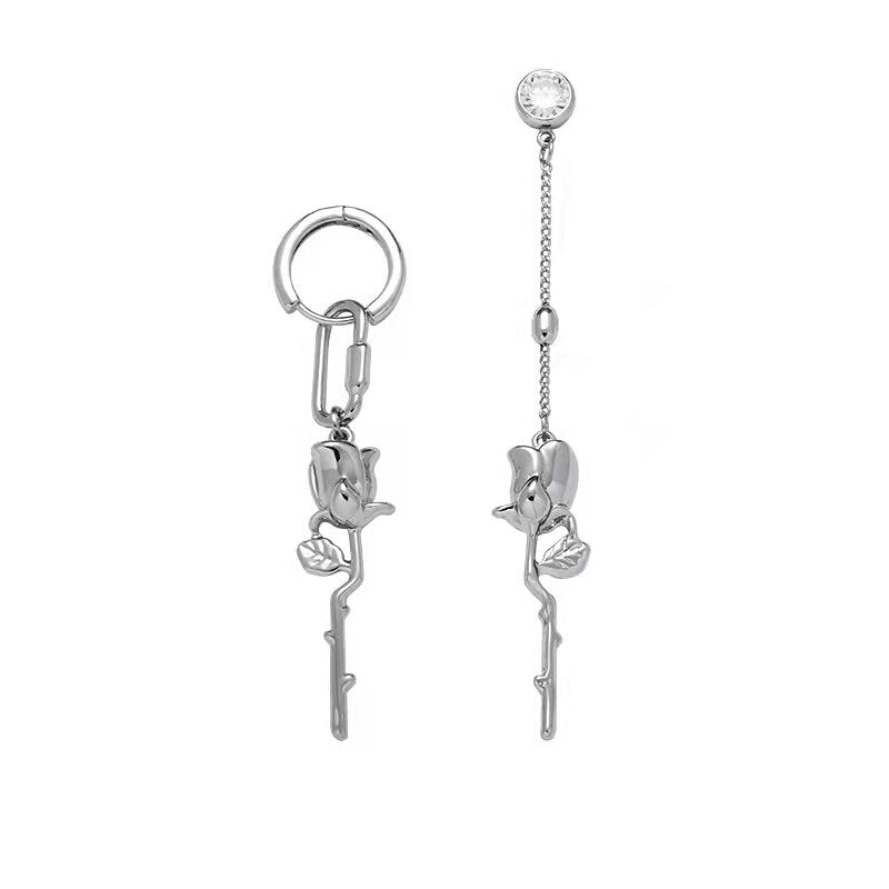 Retro Rose Drop Earrings