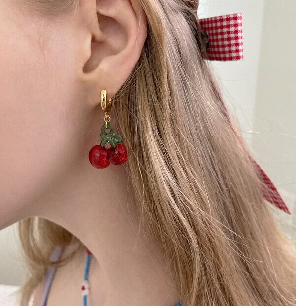Cherry Drop Earrings