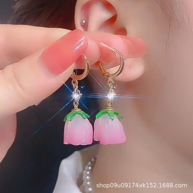 Tulip Flower Earrings