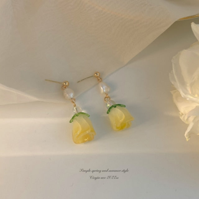 Tulip Flower Earrings