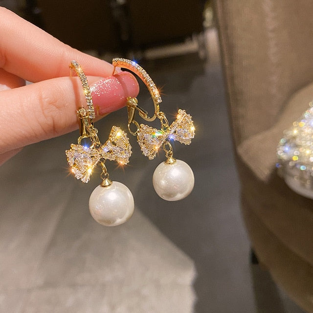 Golden Bow Earrings