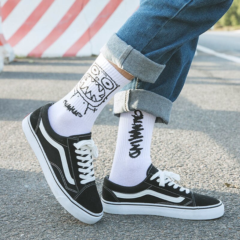Cartoon Sketch Socks