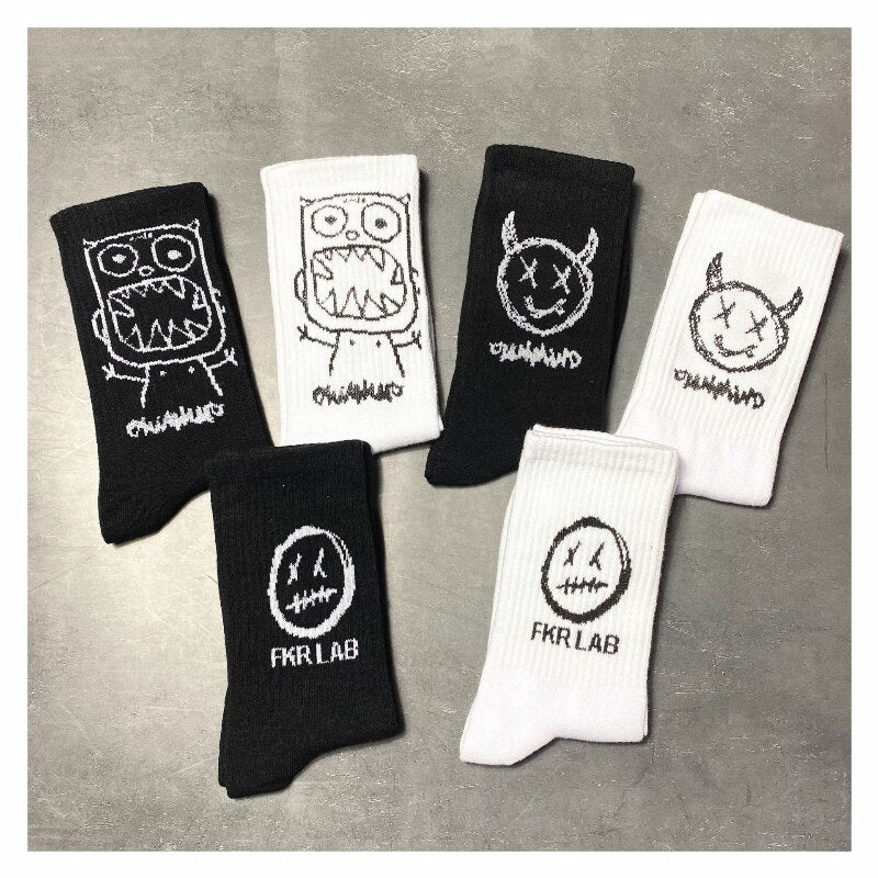 Cartoon Sketch Socks