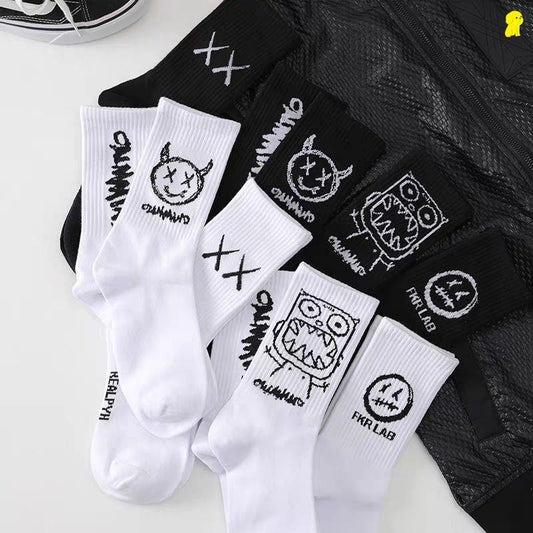Cartoon Sketch Socks