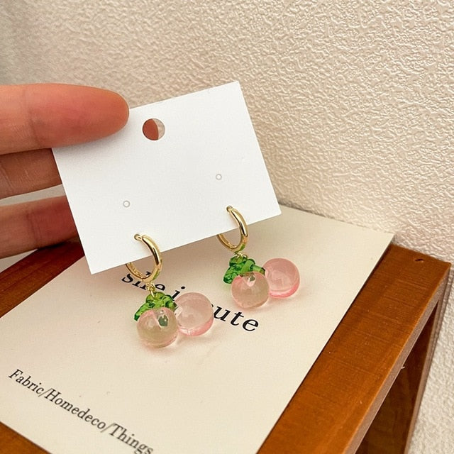 Cherry Drop Earrings