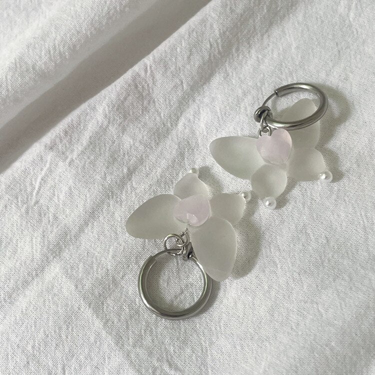 Sweet Pink Butterfly Earrings