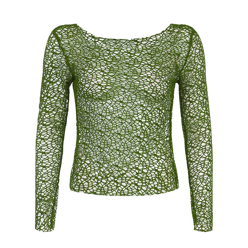 Mesh Long Sleeve Top